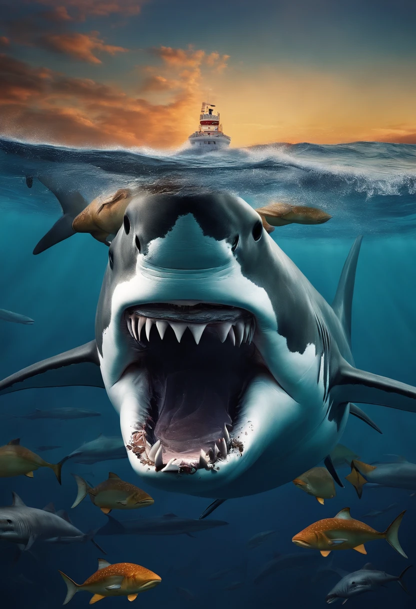 Jaws but it’s a burger instead of a shark
