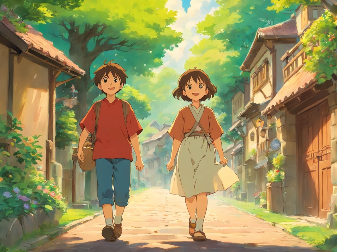 The little boy was happy walking the village road,Planned to go and talk to his good friend Little Girl,Thinking about what wishes you want to make for this year's festival