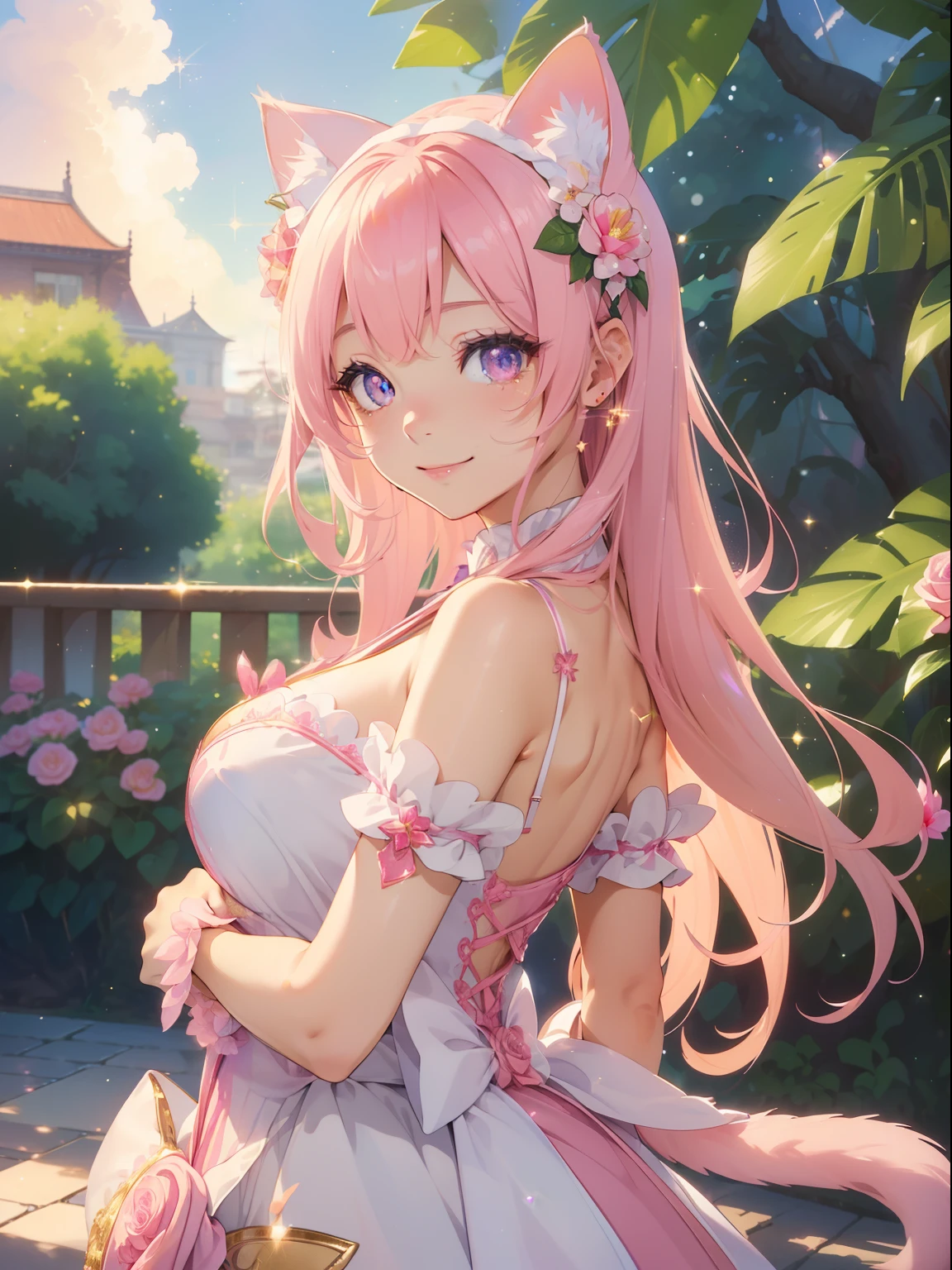 (((A flower garden with peonies in full bloom,Woman in gorgeous red dress with peony flowers,Golden edging,Peony hair ornament,Peony piercing))),((独奏,stroll)),((masutepiece,cowboy shot,Angle from above,Wide background,Far angle,FULL BODYSHOT)),Beautiful detailed skin,Perfect human anatomy,perfect hand,beautiful boob,saggy tits,portrait of a beautiful woman,Perfect face,(Cute smile,Bright smile),Cute look,Cute emotions,Think,(blush),enticing lips,Perfect eyes,Cinematic scene,Cinematic,fulcolor,4K,8K,Raw photo,Studio portrait,professionally color graded,Professional Photography,(an extremely delicate and beautiful art)1.3,Elegant,Active Angle,Soft light,Lens Glow,soft clean focus,Realistic lighting and shading,Best Quality,top-quality,hight resolution,(1girl in:1.3)
