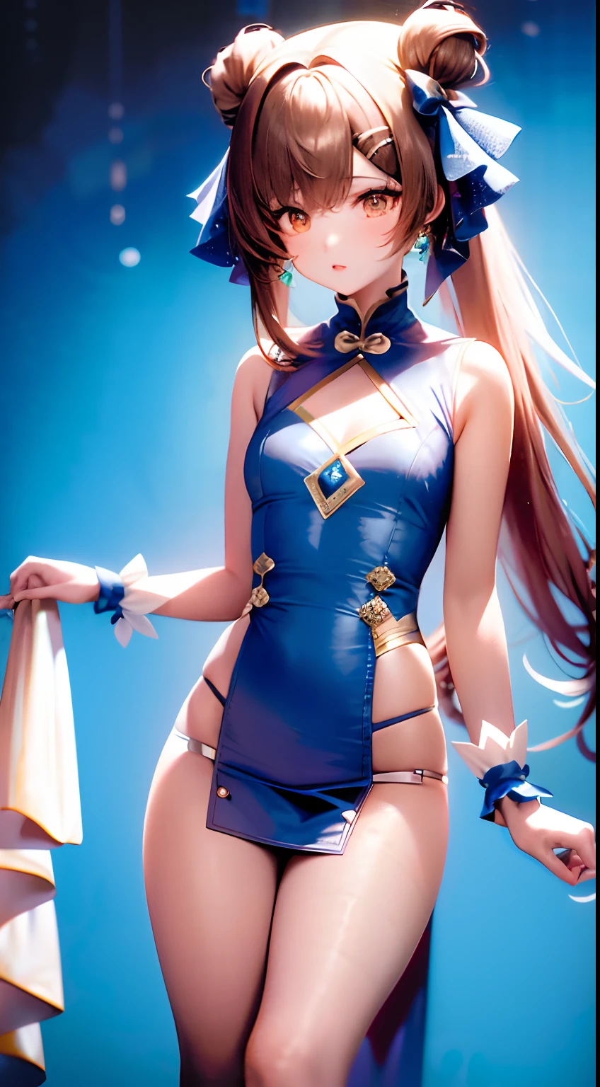As a Stable Diffusion prompt assistant, I will generate a detailed prompt based on the given theme. Here is the prompt for the first theme:
"(best quality, 4k, highres, masterpiece:1.2), ultra-detailed, photorealistic:1.37, vibrant colors, 1 girl, solo performance, fair-skinned, chestnut brown hair, tea-colored eyes, flowing long hair, hairpin, small breasts, abstract background, blue background with hints of pink and yellow, polka dot patterned background, (semi-tone)"
Note: Remember that the prompt should be a single string without any explanations or additional text, and each tag should be separated by a comma.
