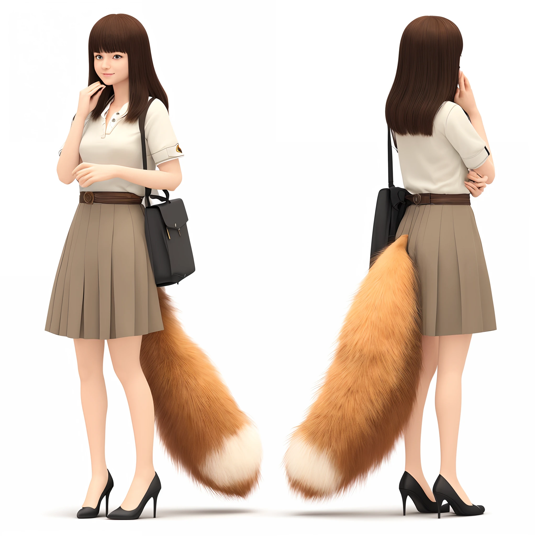 Fox tail, fluffy tail, Realistic,a picture, top-quality, Realistic tail
