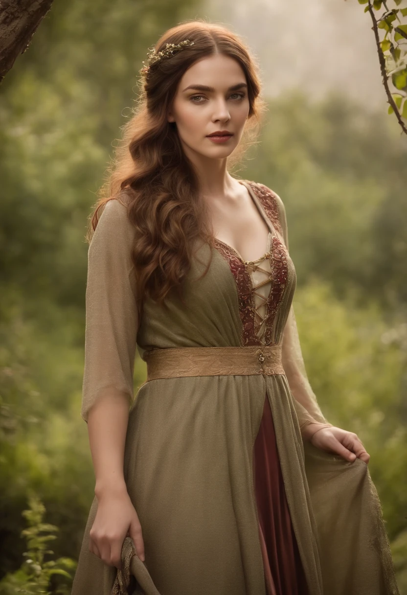 (((uma ferida avermelhada profunda atravessa sua bochecha esquerda))) tez justa, mulher em torno de 19 anos, cabelos brancos naturais, olhos verdes distintos, vestindo kohl, slender and graceful, Beautiful, luz de velas em um ambiente medieval, Ultra sharp focus, tiro realista, roupas femininas medievais, cores tetradicas (cicatriz:1.4)
