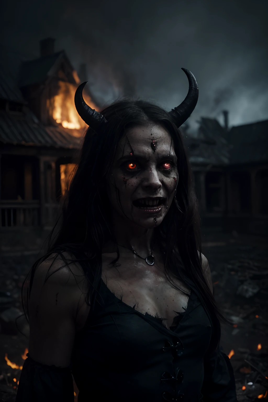 (best quality,4k,8k,highres,masterpiece:1.2),ultra-detailed,(realistic,photorealistic,photo-realistic:1.37),halloween,demonic fury,haunting,menacing,dark magic,rage,hellish atmosphere,eerie shadows,demonic eyes,blood red,smoke and fire,terrifying horns,grotesque features,skeletal wings,ominous presence,malevolent aura,sinister energy,darkness engulfing,dreadful grin,unleashing chaos,demonic power,dark rituals,horror unleashed,cursed souls,torment and despair,devilish rage,cryptic symbols,bound in chains,nightmarish transformation,nightmarish landscape,demonic realm,perpetual darkness,macabre manifestation,evil incarnate,supernatural terror,vengeful spirits,fear and dread,macabre masterpiece