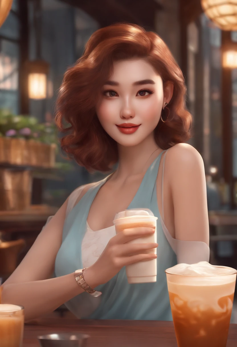 Cartoon milk tea avatar