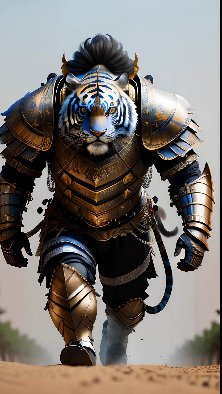 Animalrizz   (( Todsakan giant)) 10, masterpiece, highres, Absurd,photorealistic portrait, Parley_armature,Egypt, Cute tiger in armor ,Wear Parley_armature, Massive futuristic armor, running, move,