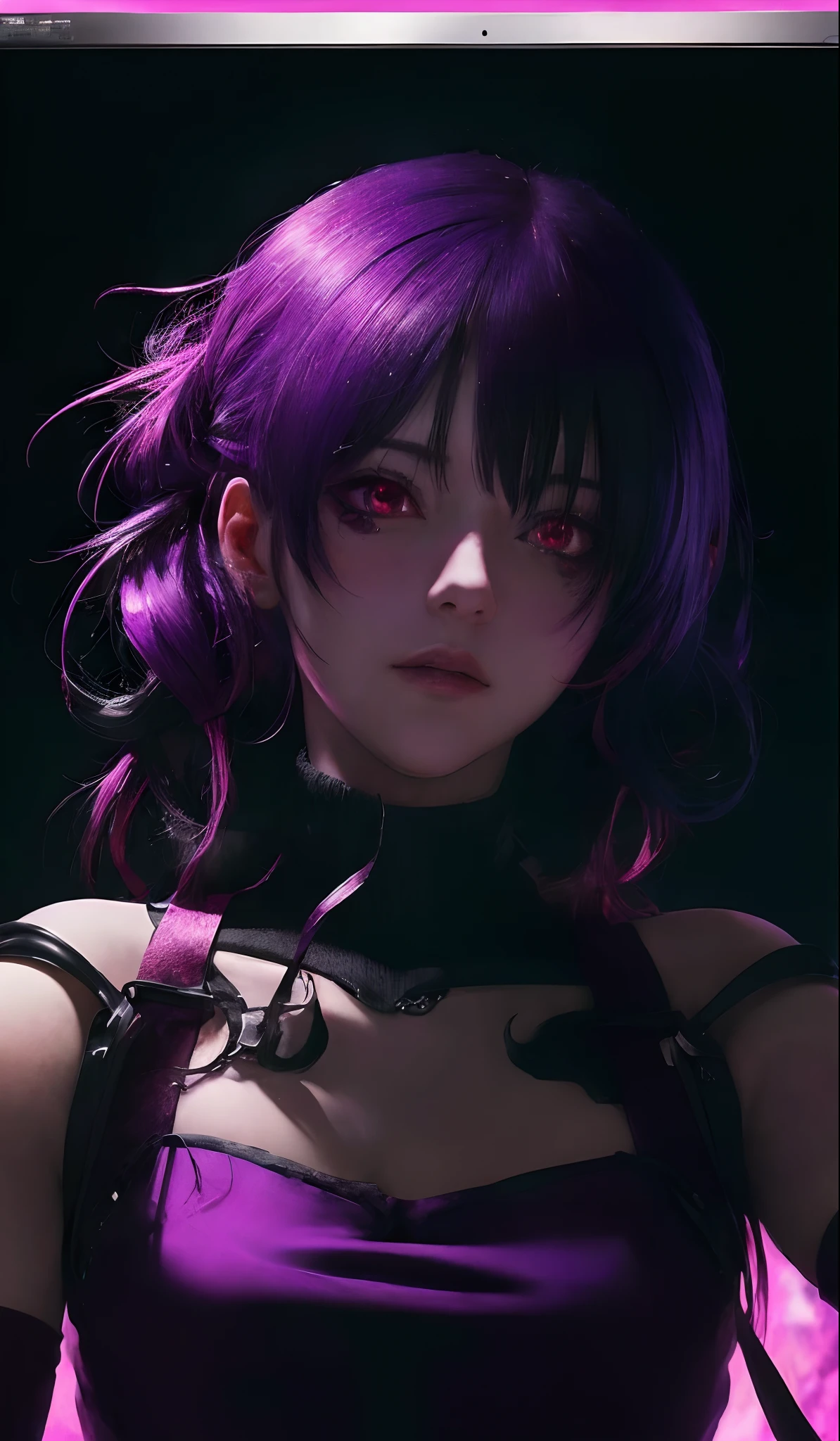 Personaje de anime con sangre goteando por los ojos y cabello negro, Estilo anime 4K, con ojos rojos brillantes, Fondo de pantalla de anime 4k, Gapmoe Yandere Grimdark, Retrato Gapmoe Yandere Grimdark, Fondos de pantalla de anime 4k, Anime Wallpaper 4k, Anime Art Wallpaper 8K, Badass Anime 8K, Anime Art Wallpaper 4K, Anime Art Wallpaper 4K