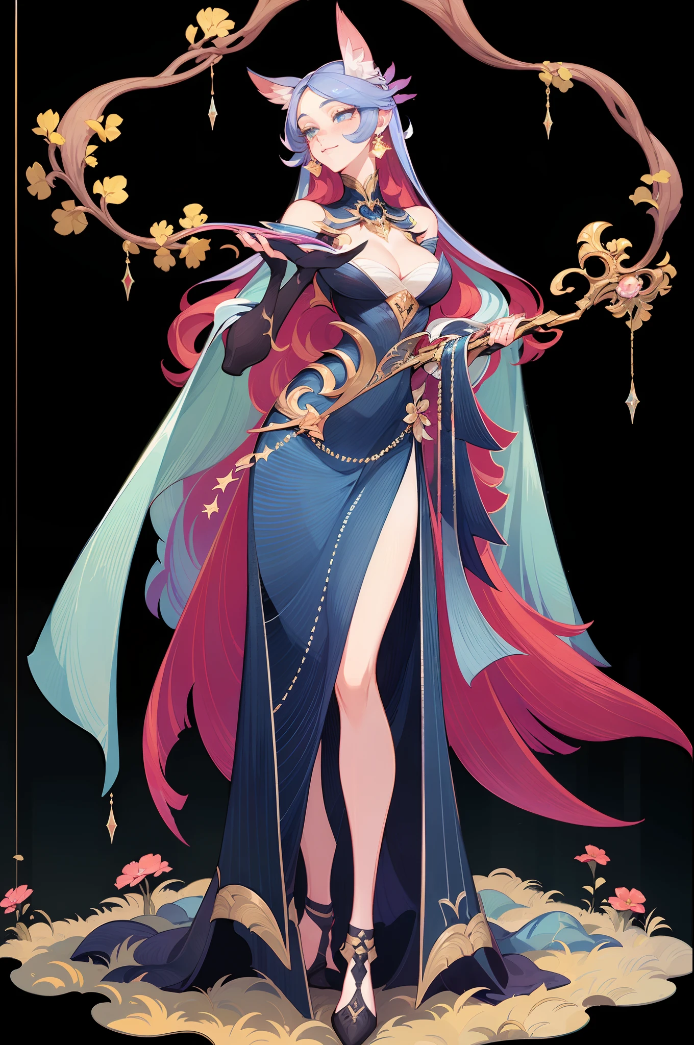 1 beautiful woman，mages，Gorgeous long dress，standing full-body，独奏，Clear facial features，Transparent background，(tmasterpiece，top Quority，best qualtiy，超高分辨率，Clear facial features，beautidful eyes，beauitful face)