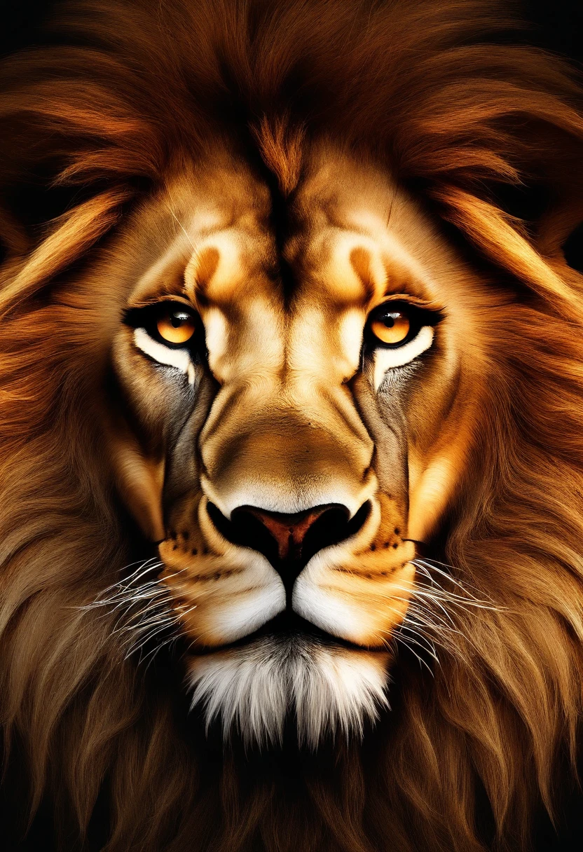 Please create an image that exclusively features the lion's face, with the face bathed in a dazzling and sparkling glow that is almost blinding in its radiance. The lion's face should appear as if it's adorned with a myriad of twinkling stars or exquisite gems, evoking a sense of pure enchantment and wonder. Push the boundaries of color saturation, luminosity, and intricate detailing to craft an image that leaves viewers utterly awestruck, with the lion's face shining as a celestial masterpiece. Your exceptional artistic skills are of paramount importance in making this overwhelmingly luminous vision a reality