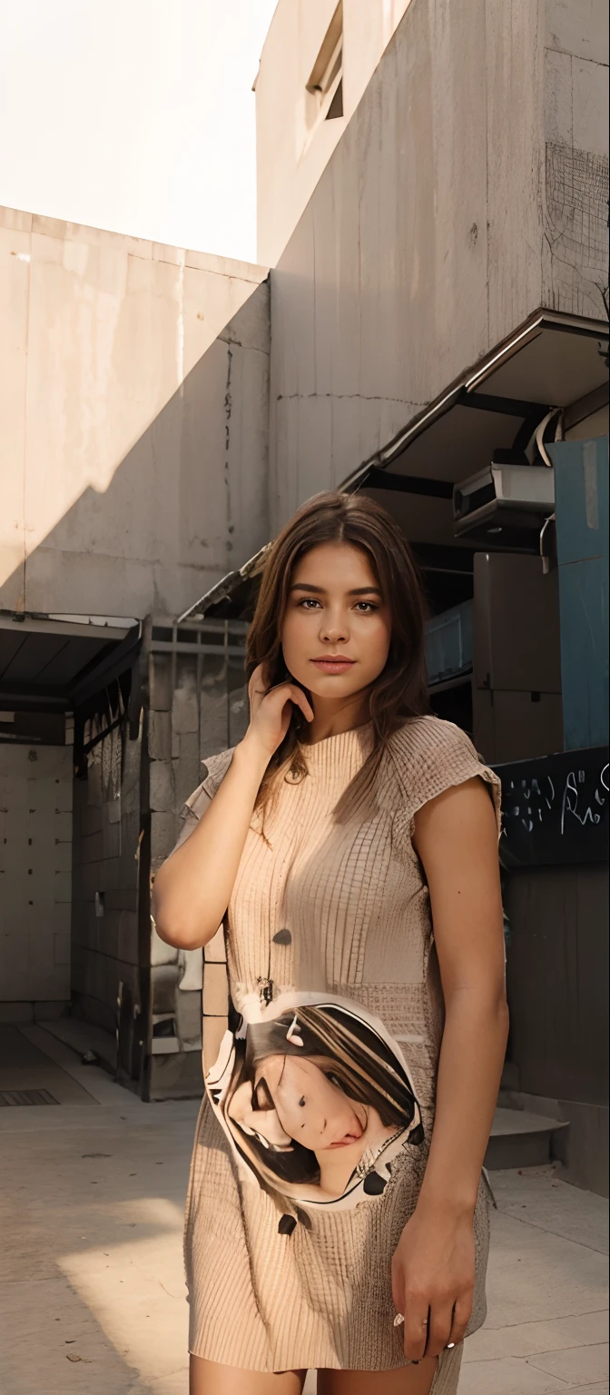 Neked dress realistic face
