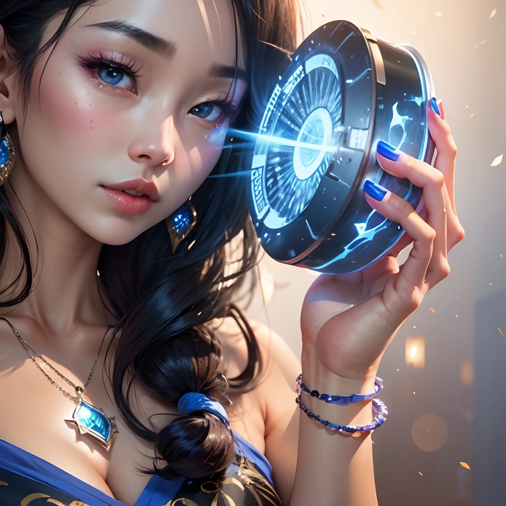/hot sexy new Asian girl high quality blue light jewellery🔥 ,8k ,ultra, details --auto --s2