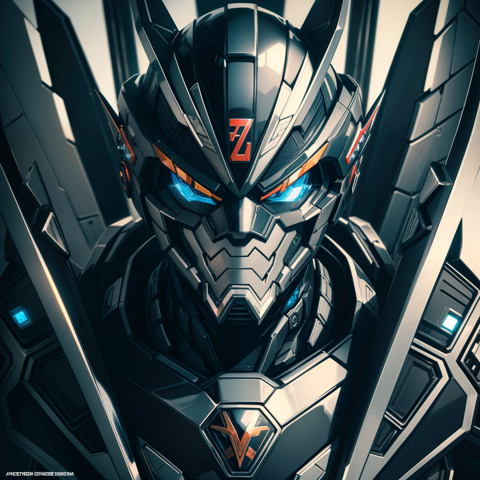 Handsome man, made of black metal, (Black Cyborg: 1.1), (((Black Power Ranger's style helmet with chrome face plate))), ([Tail | Detail Wire]: 1.3), (Complex Detail), HDR, (Complex Detail, Ultra Detail: 1.2), Cinematic Shot, Masterpiece, Best Quality, High Resolution, Vaginal Foreign Object Insertion, Centering,blue glowing eagle shaped eyes, metallic wings on his back