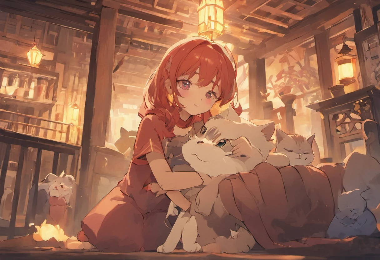 talulah and chen happy family with cat's