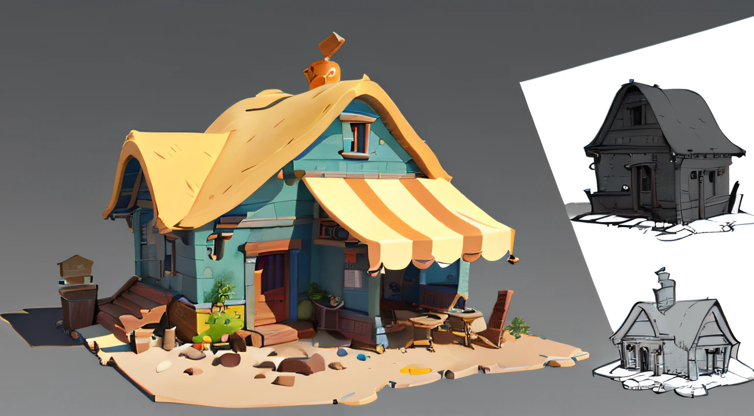 game architectural design,cartoony,cactus house,casual game style,cactus architecture,C4D,closeup cleavage,(best quality:1.2),super detailing,ultra-detailed,bokeh,vivid colors,sharp focus,physically-based rendering,professional,portraits,colorful,studio lighting,lively atmosphere,playful characters,playful environment,unique art style,bright and vibrant colors,interactive elements,immersive world,dynamic composition,highly detailed textures,expressive facial features,exaggerated proportions,whimsical architectural elements,fun and quirky design,natural lighting,sketch-like textures,creative visual effects,texture variety,smooth lines and curves