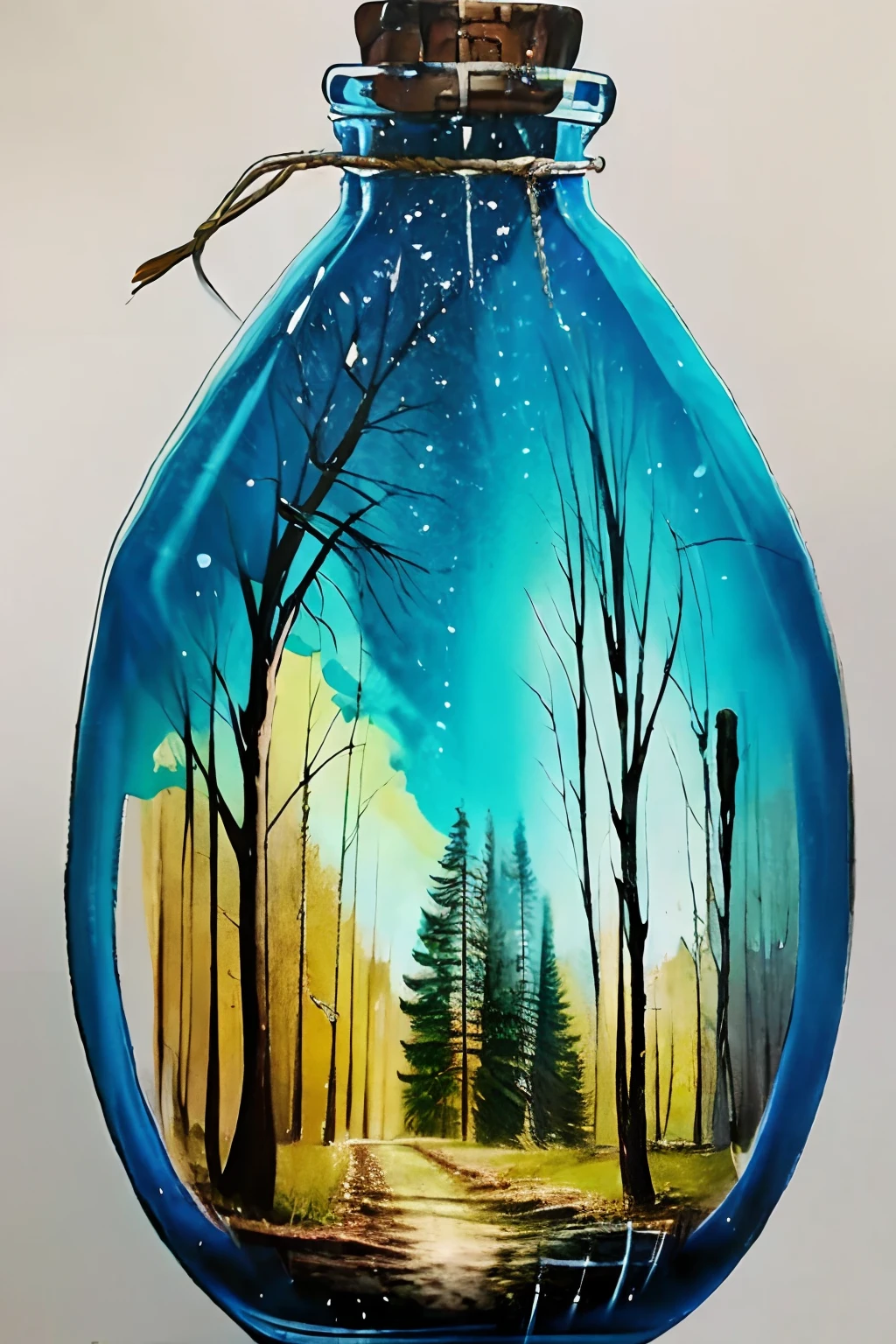 bottle,forest,tree