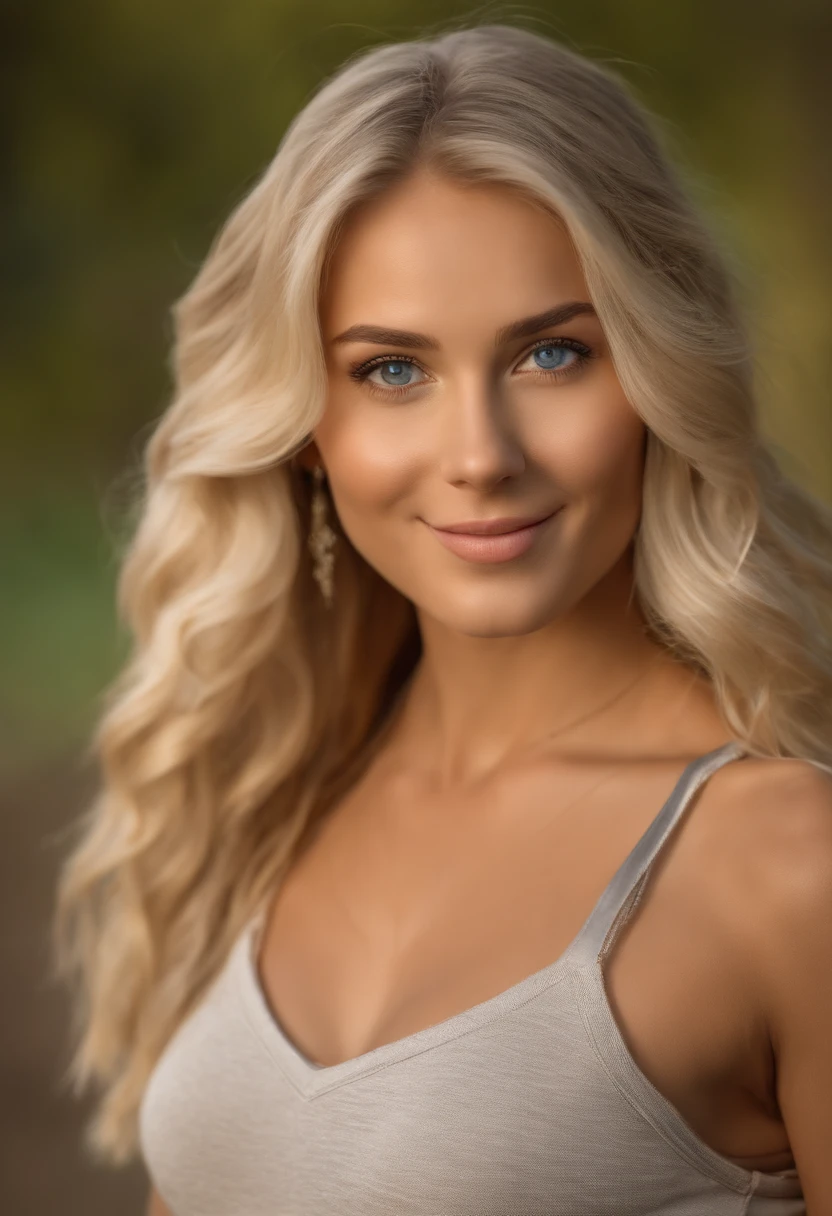 beautiful platinum blonde girl wearing tight skinny clothes (stand on a Ranch), very detailed, 21 years old, innocent face, natural wavy hair, blue eyes, high resolution, masterpiece, best quality, intricate details, highly detailed, sharp focus, detailed skin, realistic skin texture, texture, detailed eyes, professional, 4k, charming smile, shot on Canon, 85mm, shallow depth of field, kodak vision color, perfect fit body, extremely detailed, foto_\(ultra\), photorealistic, realistic, post-processing, maximum detail, roughness, real life, ultra realistic, photorealism, photography, 8k uhd, photography, uses my dataset as the face
