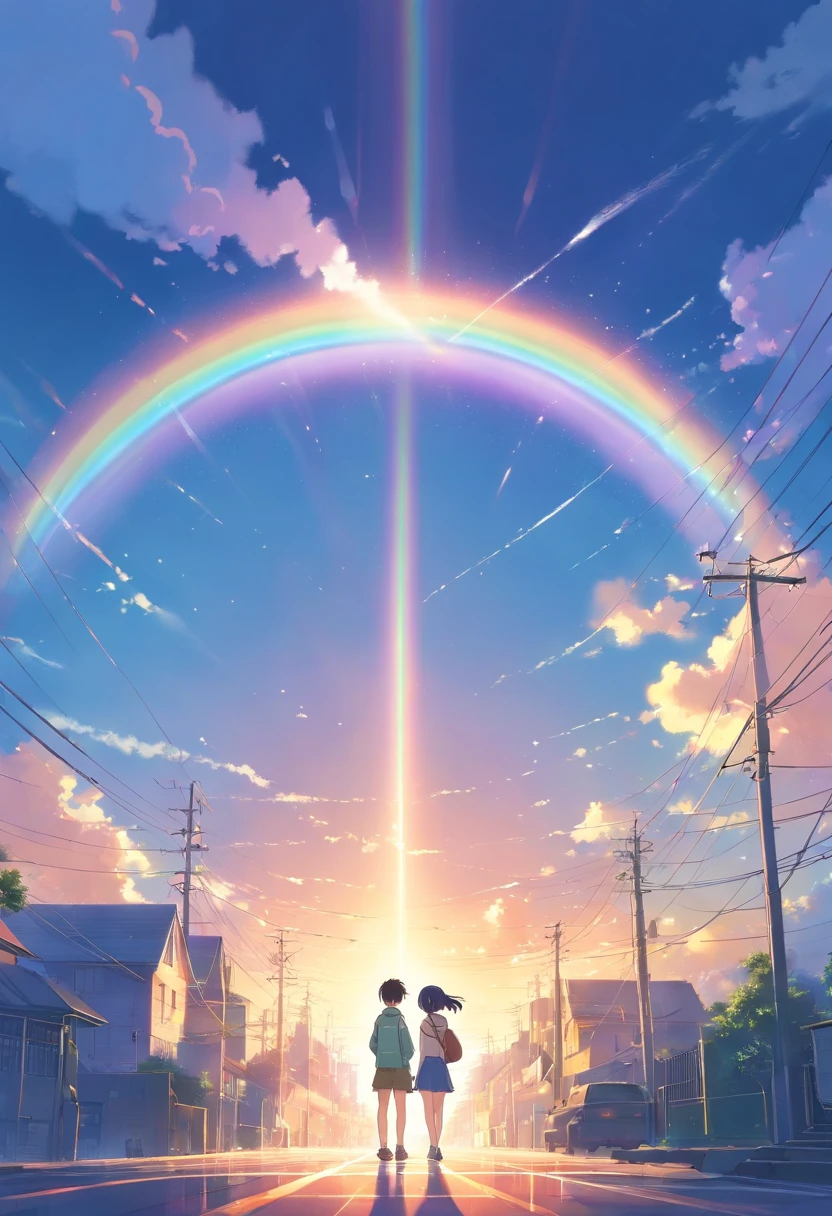 The light is directed strongly A rainbow is formed illustratio