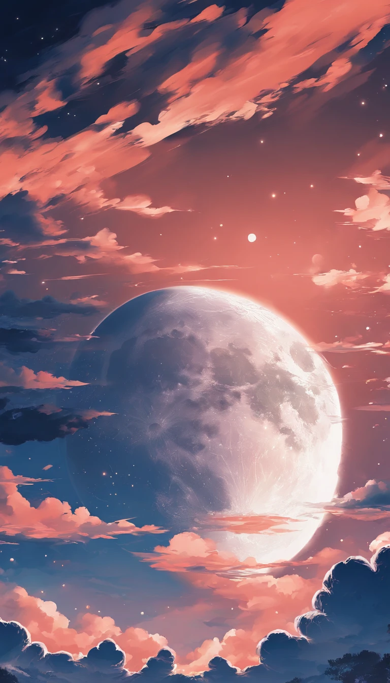 The best sub-height,Extremely fine,perfect detail,4K,8K,anime wallpaper,NFFSW,nigh sky,with black background,Ethereal cartoon style,moon full, lunar backdrop, moon on sky, moonlit backdrop, on moon, Full moon background, with full moon in the sky, moon full, The moon is in the sky, moonlit backdrop, big white moon background, Moon, moon on sky, Far side of the moon,moon in clouds,White clouds