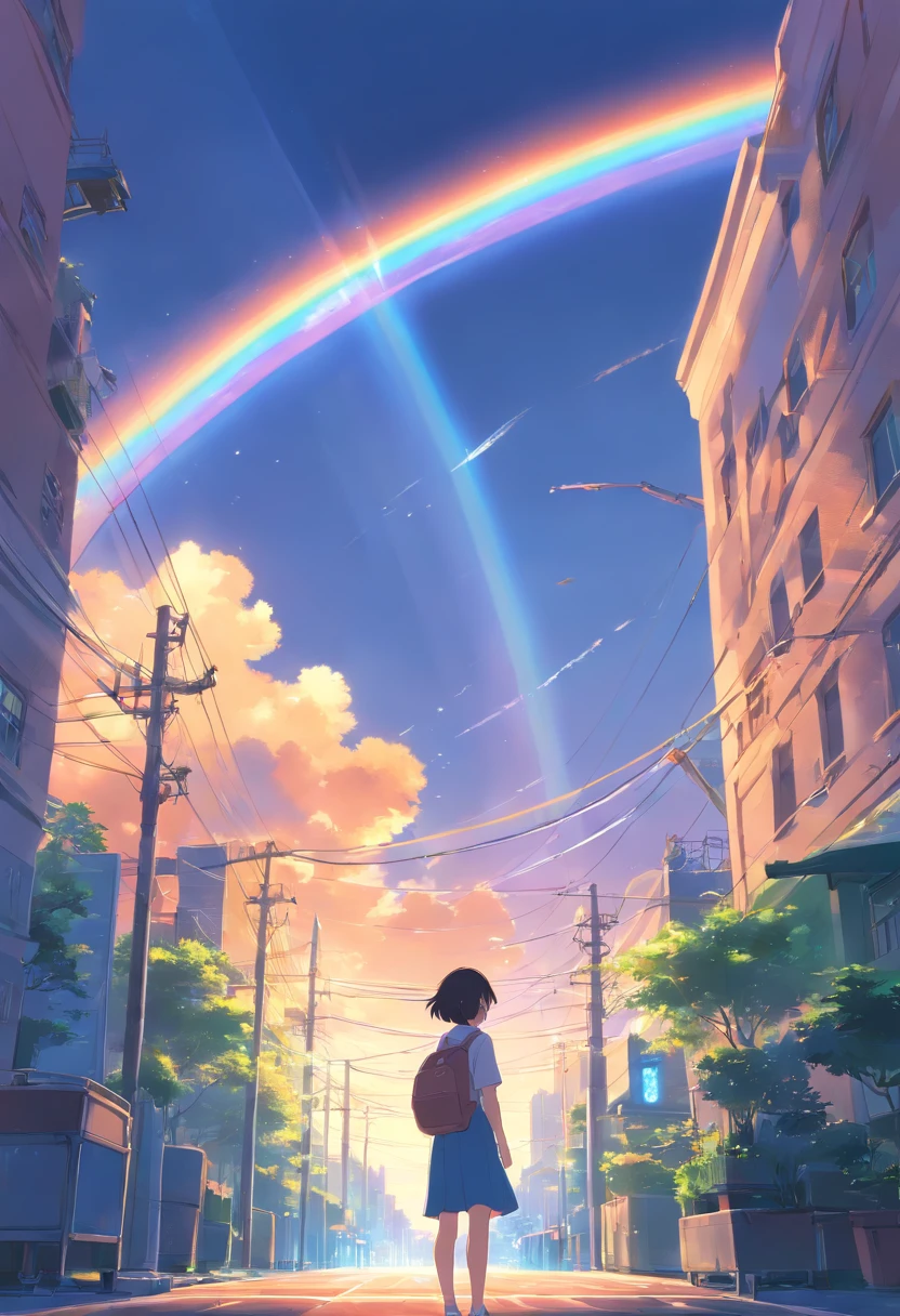 The light is directed strongly A rainbow is formed illustratio