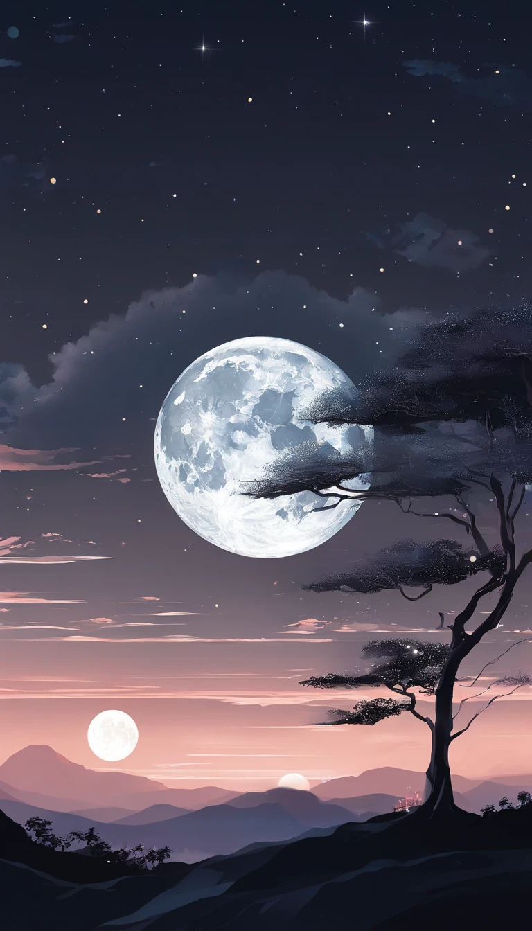 The best sub-height，Extremely fine，perfect  detail，4K，8K，anime wallpaper，NFFSW，nigh sky，with black background，Ethereal cartoon style，moon full, lunar backdrop, moon on sky, moonlit backdrop, on moon, Full moon background, with full moon in the sky, moon full, The moon is in the sky, moonlit backdrop, big white moon background, Moon, moon on sky, Far side of the moon，moon in clouds，White clouds