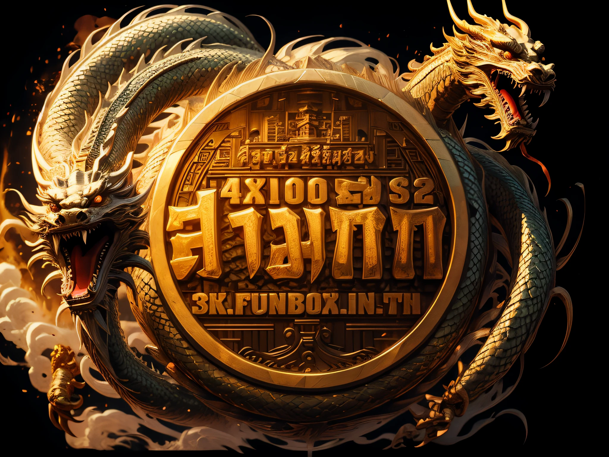 GNK logo sports with red and black color in ring and fire Dragon on background logo with crown on top with eye dragon fire add GNK first Dragon