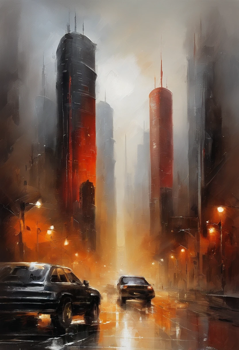 /imagine prompt: Logo of industrial plant, Sharp and sleek metallic emblem, Angular lines and a fiery red core, It is set against a futuristic cityscape with skyscrapers with neon lights reflecting off the rain-soaked pavement, Creating a sense of modernity and power, photography, High-resolution DSLR camera with 50mm prime lens, --ar 16:9 --V 5