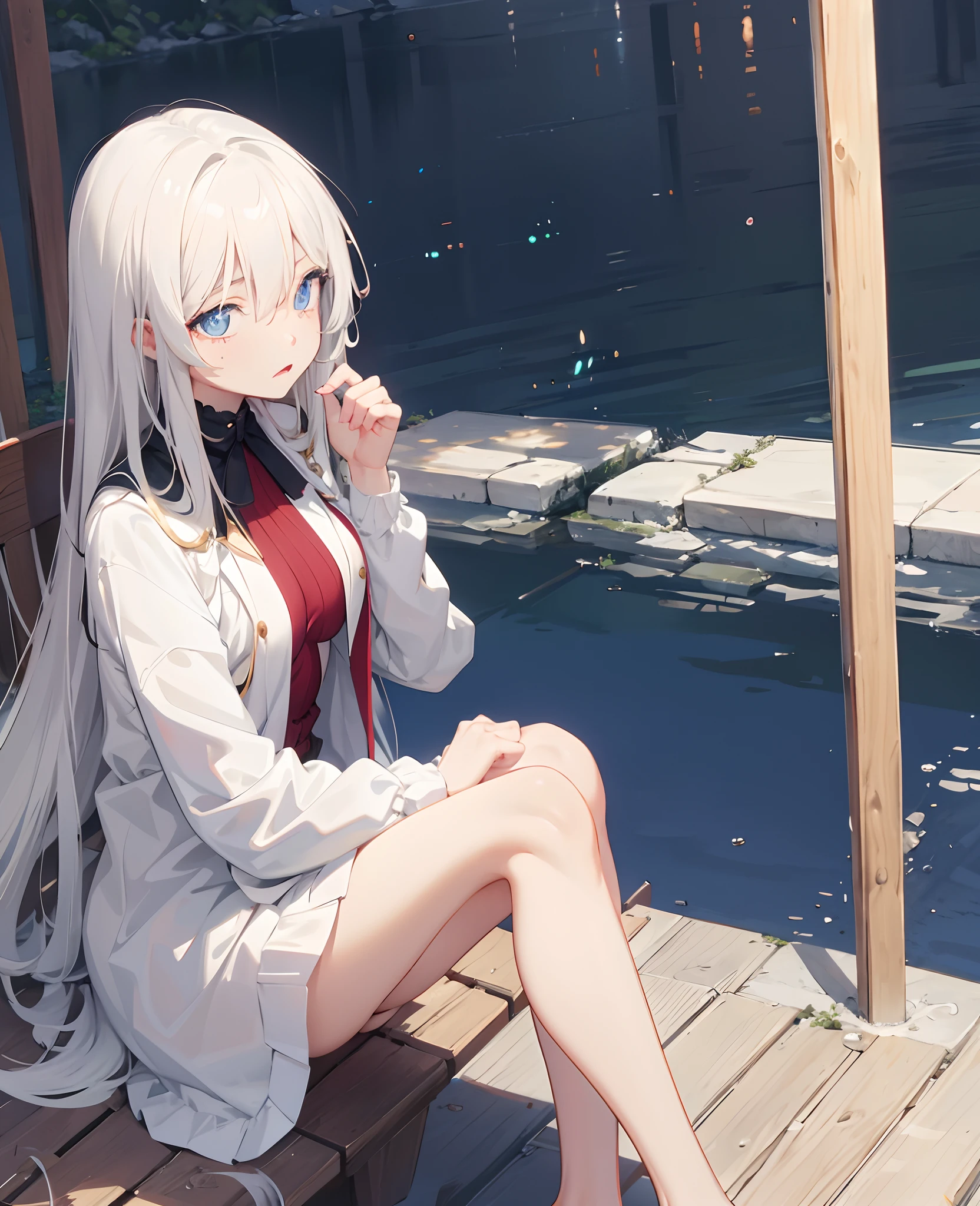 jacket lift,underboob,Face up,realistic shaded,masutepiece, professional photograpy,Extreme details,((((surrealistic))))))))、(((((perfect eyes)))))))),Expressive eyes, ((Ghost Girl)),wiping tears