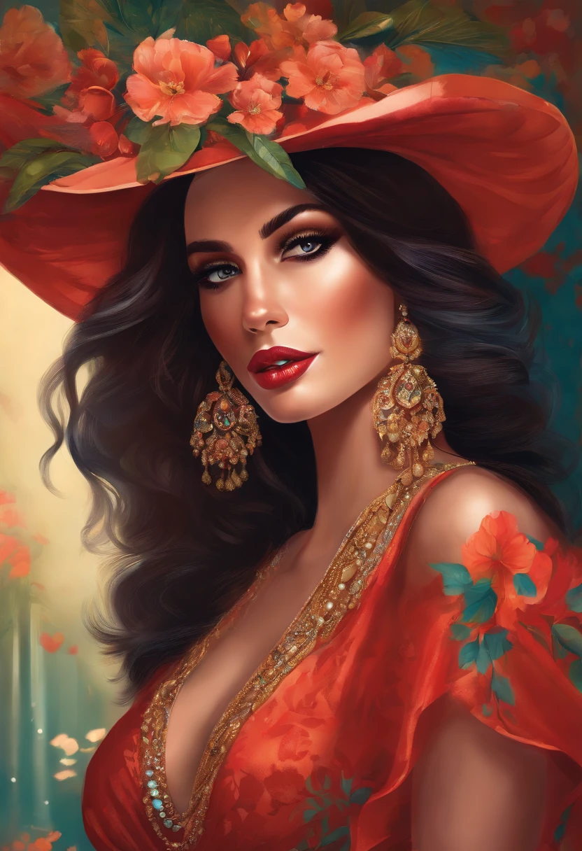 With good style transsexual beauty illustration