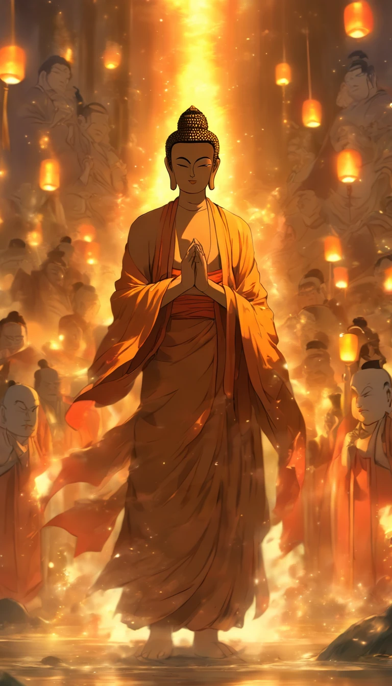 A fierce-looking Buddha stood in front of the crowd, With a threatening gaze and expression, The people around her avoided her in fear, ,32K, The best Qu An old man in a Taoist robe, holding a whip, Stand in an open space, Lash two young women, Next to him stood three other people, Dim environment,Contribution value pearls are scattered on the ground, ,32K, Best quality, Masterpiece, Super detail, High detail by Jidaimono anime style ality, Masterpiece, Super Detention Elders standing there, Gaze sharply at the protagonist, The protagonist quickly waved,No hostility, A quiet atmosphere surrounds them,As if time had stopped, ,32K, Best quality, Masterpiece, Super detail, High detail by Yoshiyo Monogatari anime style l, High detail in the style of Yoshidai Monogatari anime