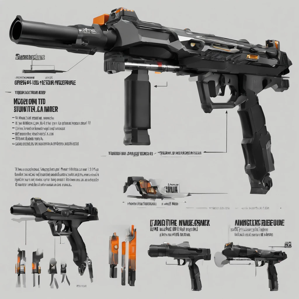 a futuristic-looking, multi-purpose weapon designed to be compact and versatile. It combines elements from several pieces of equipment into a single unit, forming an impressive melee tool.

Main Grip: The base of the weapon is a flare pistol, with the upper body of the weapon converted into a stout grip. This handle is coated with a grippy material to ensure a secure grip.

Integrated Knife: A sharp, retractable, hidden blade is inserted into the front of the flare gun. It is designed with an elegant and refined design, ready for close-range combat.

Impact Hammer: On the back of the main handle, a heavy metal hammer is attached, ready to be used for blunt blows. The hammer has a tapered head to maximize impact.

Modified Short Bullet (9mm): The upper part of the weapon is adapted to manually fire modified 9mm short bullets. There is an opening at the top of the main grip through which the projectile is loaded before firing.

Retractable Pole: Inside the main handle, a retractable baton is housed. It can be quickly upgraded to create a medium-range weapon, offering self-defense and the ability to disarm opponents.

Transformable Nunchaku: A novelty nunchaku is attached to the bottom of the main fist. It can be used like a chain with two ends that separate, allowing for quick movements and unexpected attacks.

Integrated Crossbow: A miniature crossbow is built into the bottom of the flare gun. This unit allows accurate firing of non-lethal projects at close range.