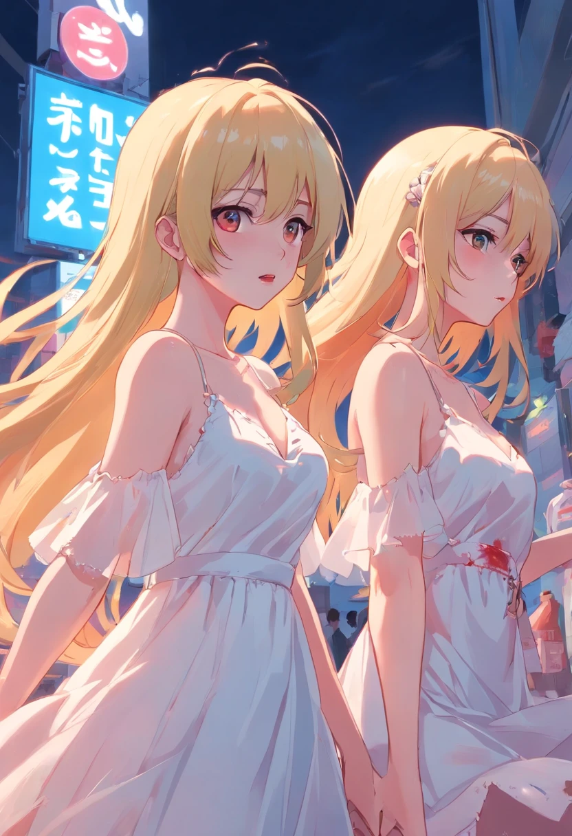(masterpiece, high resolution,ultra - detailed:1.0), Young tiny beautiful girls, eye looking to camera, Perfect young tiny girl, Extremely detailed CG,Unity 8k wallpaper，Complicated details, Depth of field, Best quality, Cinematic lighting, Girls in a village yard, bow on head, (pubic hair), shy small smile,  (FLATCHESTED:1.3)、flat chest, superflat chest, (one embarrassed girl naked: 1.3), one embarrassed girl naked and second girl in a simple dress,  zero breast size, blunt bangs, red-haired girl  and blonde, Shiny hair, beautiful face, White skin, Beautiful cloud, rural girl and city gal, girl try clumsy seduces you, embarrassed smile, full length image of a girl