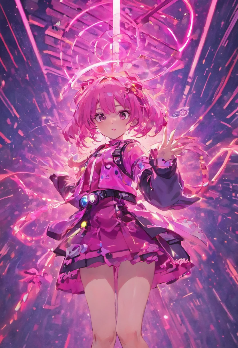 Sakura with a variety of changes,cyber punk perssonage,Fashionab,having fun,magia