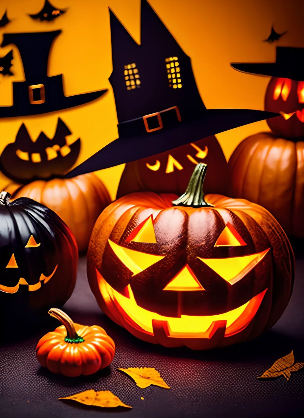Trick or trash halloween event,black background,halloween elements