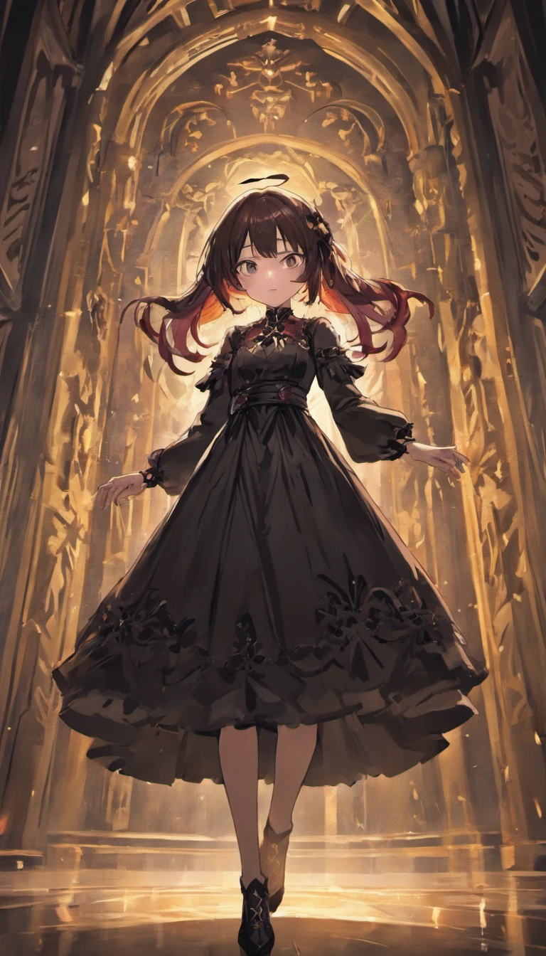 Optimal image quality，Two-dimensional girl in a black gothic dress