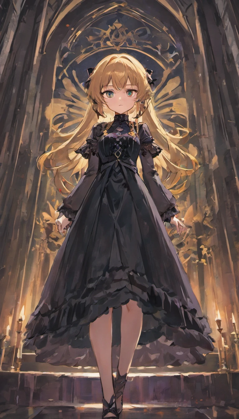 Optimal image quality,Two-dimensional girl in a black gothic dress
