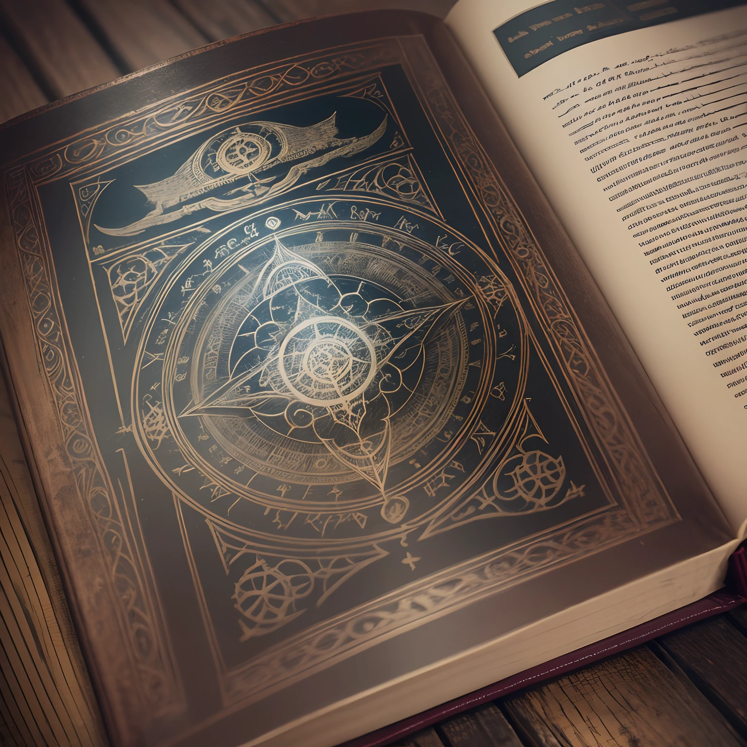 "Book of Shadows": A close-up image of a weathered and ancient-looking spell book, with intricate symbols, handwritten text, and mystical illustrations, symbolizing the knowledge and secrets of witches, Ultra realism, color field printing, high detail, UHD, 8k, anatomically correct, cinematic lighting 4d quality