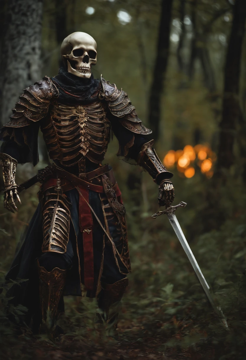 Skeleton knight horror