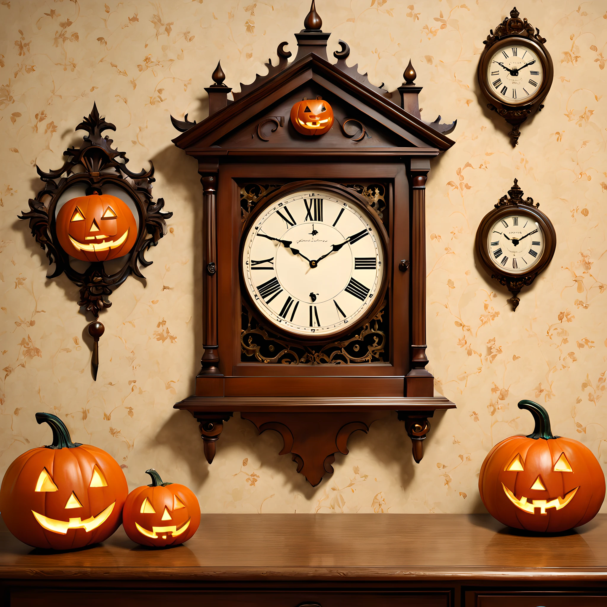 Antique House、Ruins of the West、Wall clock T、Jack-o'-lantern swaying in a wall clock、