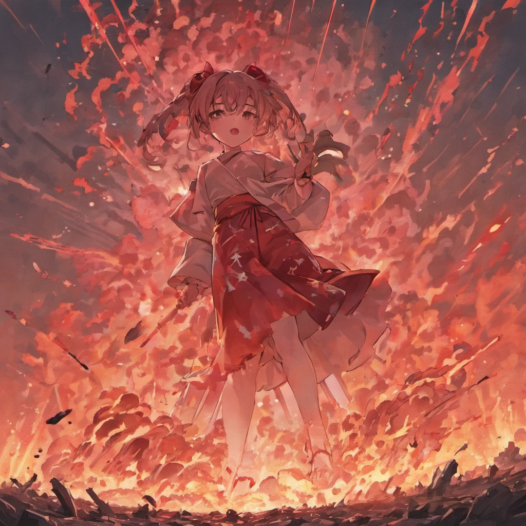 The end of the world，nuclear bomb，Drop nuclear bombs on Little Japan，bombs，atomic bomb，H-bomb，Bombing Japan，Flag of the rising sun，Japan Flag，The people of Japan knelt on the ground，Suicide by caesarean section in Japan，Japan was shelled，Lots of blood，Blood stained the earth red