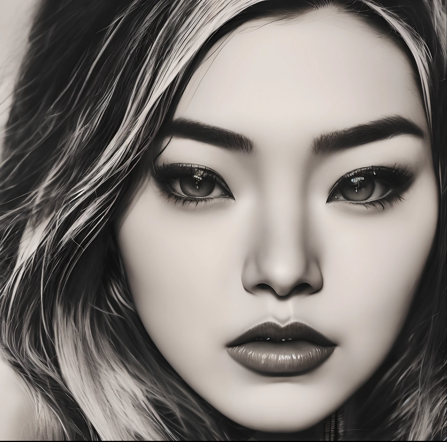 Climax-faced woman。
