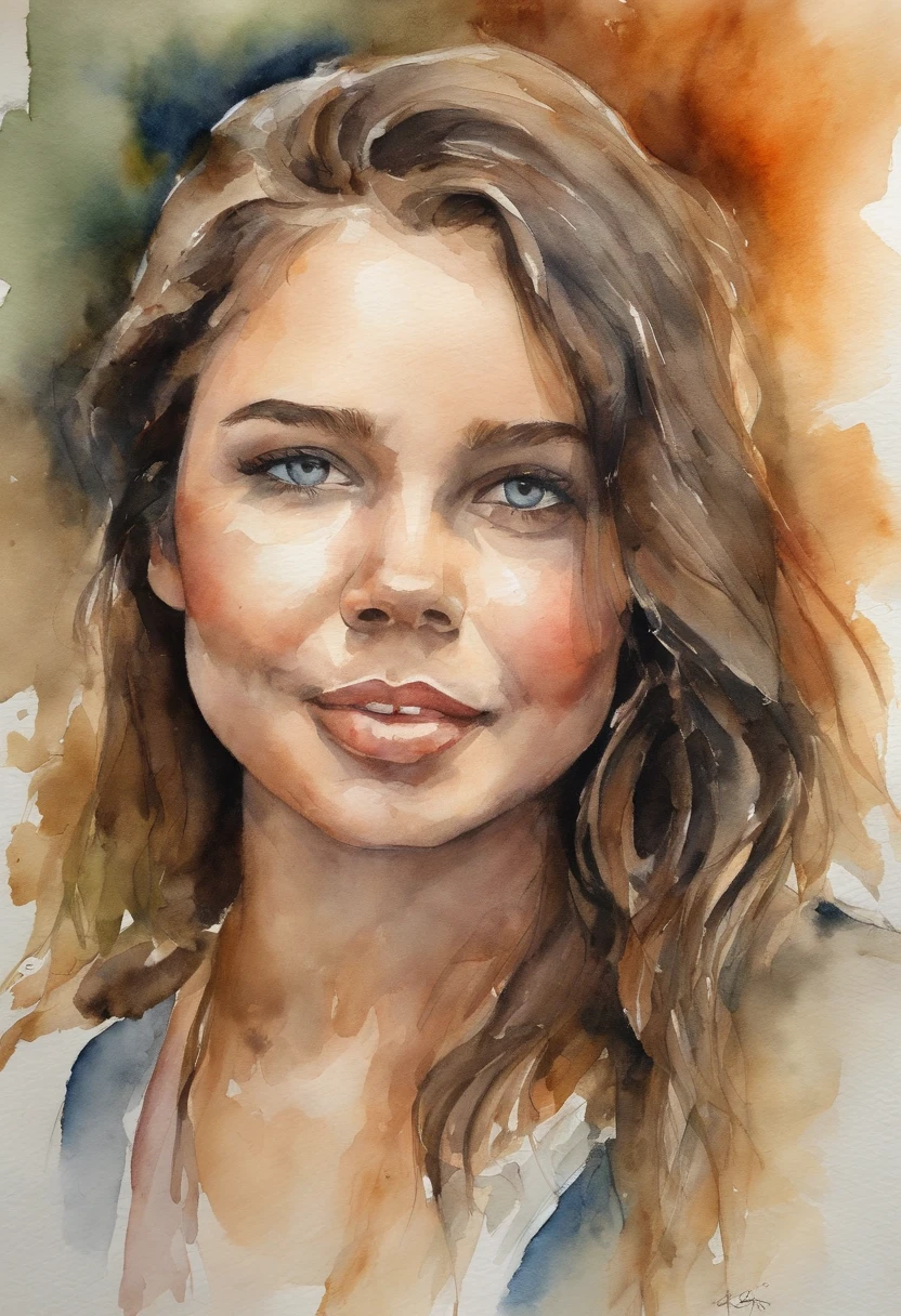 Retrato de uma jovem muito bonita, gordinha, cabelo loiro,  nua com o dedo na boca.