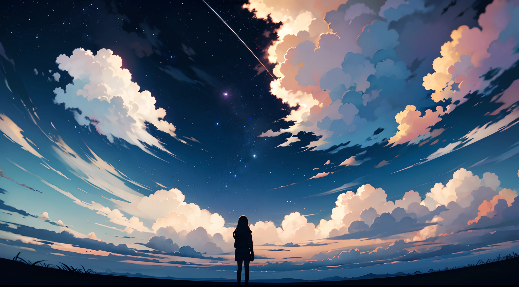 high quality, night sky, overcast, (clouds), dark, scenery,