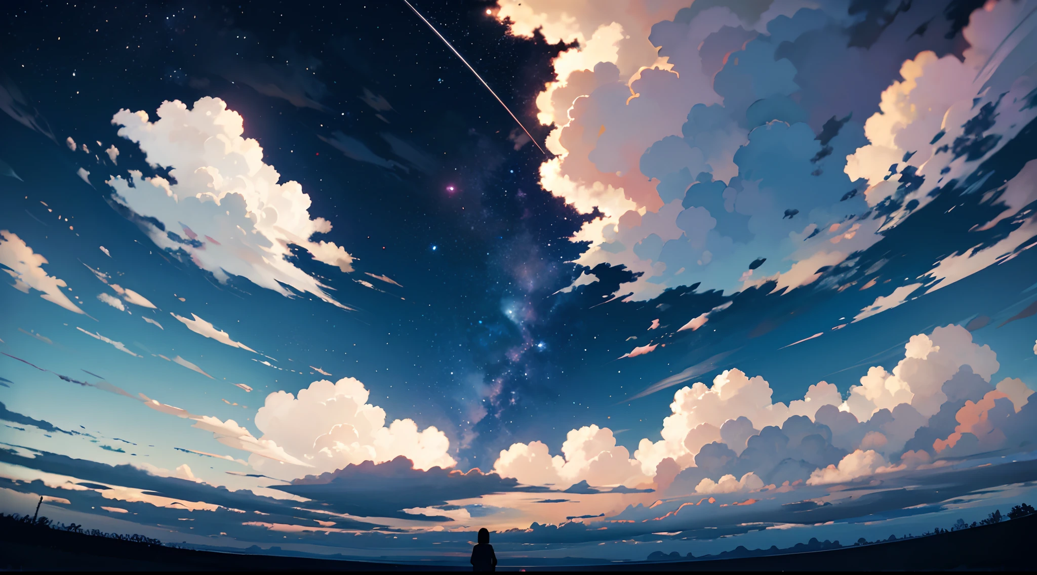 high quality, night sky, overcast, (clouds), dark, scenery,