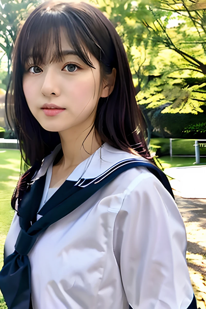 There is a woman in a white shirt and black shorts, Japan school uniform, japanese girl school uniform, wearing japanese school uniform, reluvy5213, Seifuku, Young Gravure Idol, Young skinny gravure idol, Japanese Models, Young Pretty Gravure Idol, narumi kakinouchi, Kimi Takemura, of a schoolgirl posing