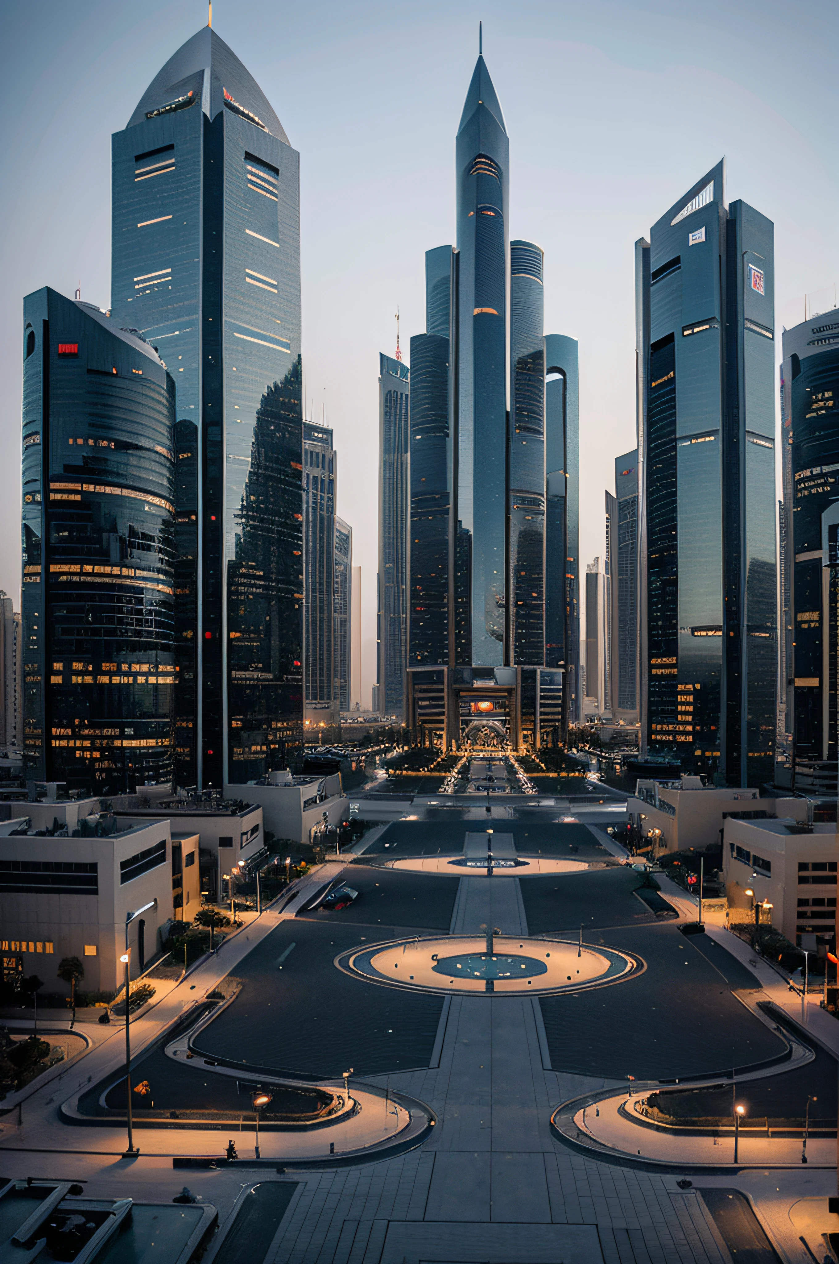 futuristic city of bahrain, winter season with snow, masterpieces, awesome asrtwork
