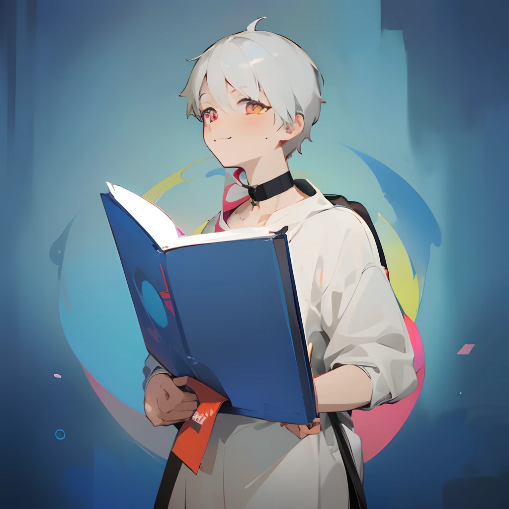 ultra-quality, ( ultra detailed original illustration), ((Chibi Mode)),( Happy look of a boy, Red Eye, Short hair, White hair, Sunny Smile, Upper body, Perfect body), ((street wear,Parker Fashion)), ((cherry blossom)(Graffiti)), double exposure, fussion of fluid abstract art, glitched, ( 2D), ( original illustration composition), ( fusion of limited color, maximalism artstyle, geometric artstyle, fire, junk art), Yellow theme, Background black, ultra-quality, ( ultra detailed original illustration), ((Chibi Mode)),( Happy look of a boy, Red Eye, Short hair, White hair, Sunny Smile, Upper body, Perfect body), ((street wear,Parker Fashion)), ((cherry blossom)(Graffiti)), double exposure, fussion of fluid abstract art, glitched, ( 2D), ( original illustration composition), ( fusion of limited color, maximalism artstyle, geometric artstyle, fire, junk art), Yellow theme, Background black, 1 boy,star-shaped pupils,Fingernails,White hair,Purple eyes,(blush:1.1),Choker,Upper body,trembling,sideways Facing,kirakira,(SPEEDLINE:1.1), Black hoodie,Handsome man in profile,Lineart color,Man with a book,Facing the front