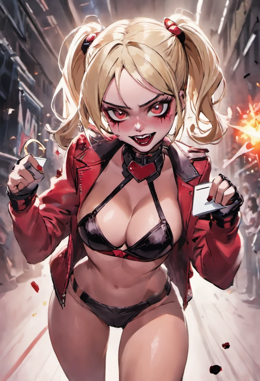 margot robbie as harley quinn, sexy sefie, showing body