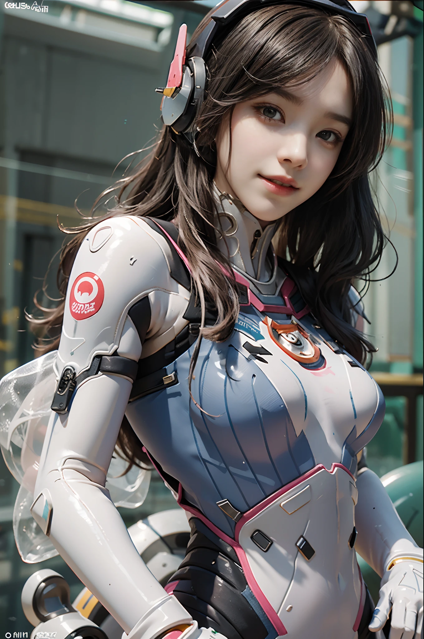 (lifelike:1.4), (original photo)masterpiece, best quality, Very detailed, (8k, 4K, best quality, high resolution, 超high resolution:1.1), 8k portrait,1 girl in, Japaese Android girl,announcer,full ,金属robot女孩,银色robot女孩, control Panel,Android,robot,Manipulator, robot手臂和腿, black hair,Mechanical body,blunt bangs,白色robot零件,完美的robot女人,charging point,long tube,A thick cable is tied around her neck,Android,robot人形,a little fat,Full eyes,perfect mechanical Silver body,Silver body,The assembly plant of the future,she has fixed it,Black sponge connector,Android assembly plant,Android,laboratory,Perfect body,Metal body,Silver body,silver man,Removable cover located at groin,Connection port located in groin,Perfect mechanical breasts,One-piece suit,