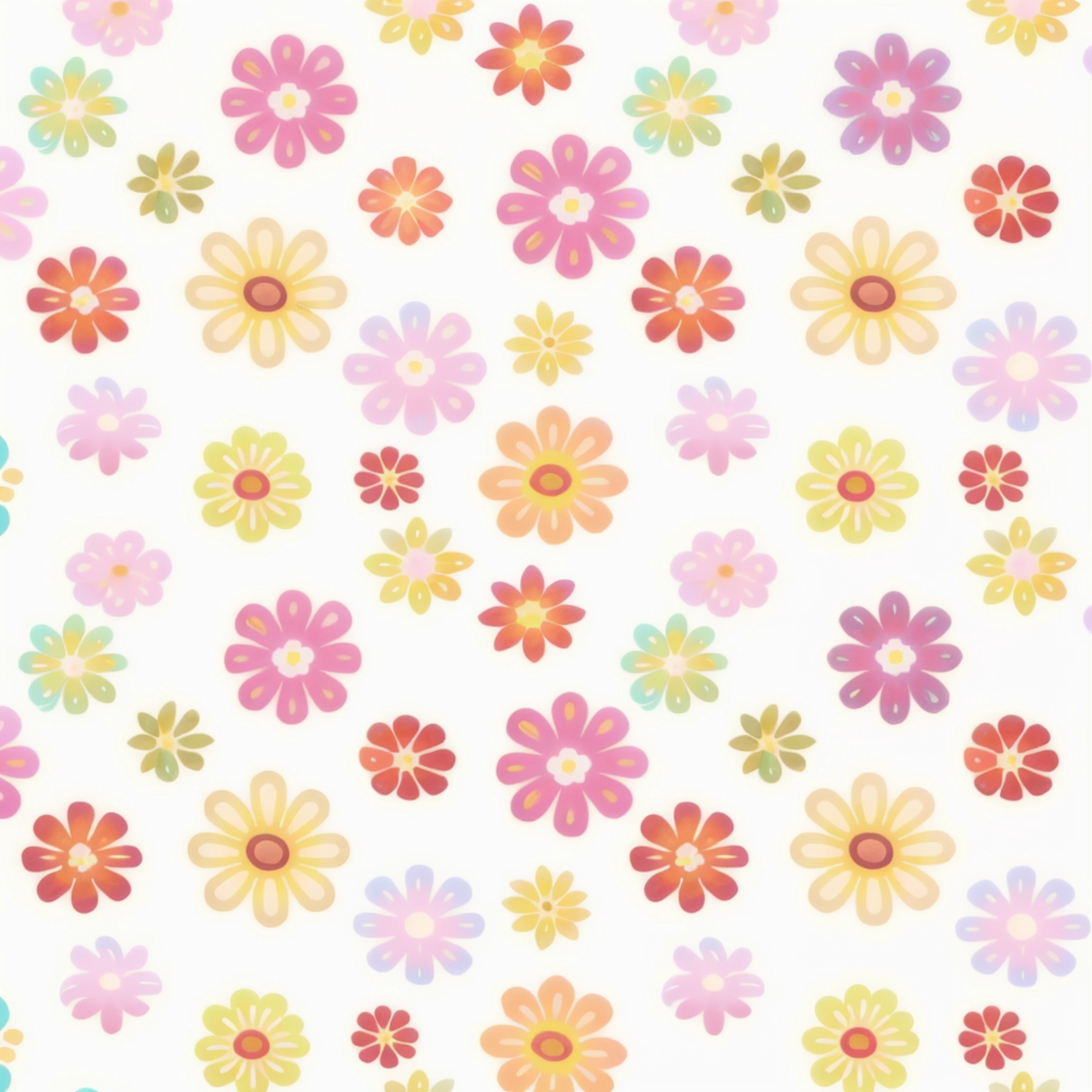 Pubic area is clear，White background with colorful flowers and leaves, Vector graphics，floral flowers colorful, pastel flowery background, flowery wallpaper, floral wallpaper, Repeating pattern. Seamless, pink orange flowers, floral patterns, floral patterned skin, pink yellow flowers, Flower background, flower power, flower power motifs, patchy flowers, florest background, colored flowers, opulent, Garden floral pattern, Flowers!!!!