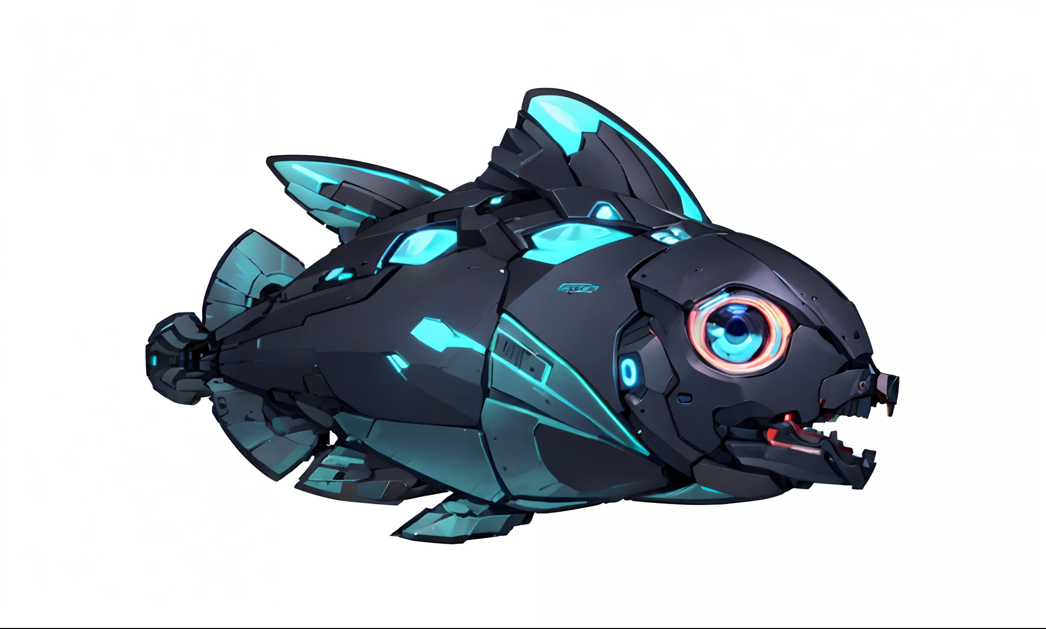 Mechanical fish,mechs,cartoonish style,lineworks,(tmasterpiece), ((best qualtiy), (ultra - detailed), (highly detailed CGillustration), (Lateral face),cinematric light,((1 mechanical whale)),(Machine-made joints:1.2),((Mechanical limb)(Mechanical vertebrae attached to the back)(mechanical cervical attachment to the neck)(Wires and cables are attached to the neck:1.2),(Wires and cables on the head:1.2) scientific fiction,urban backdrop,The is very detailed,rich colourful,More detailed,(Better performance)),laser eyes(Detailed blue),Sci-fi Blu-ray,LED lights,