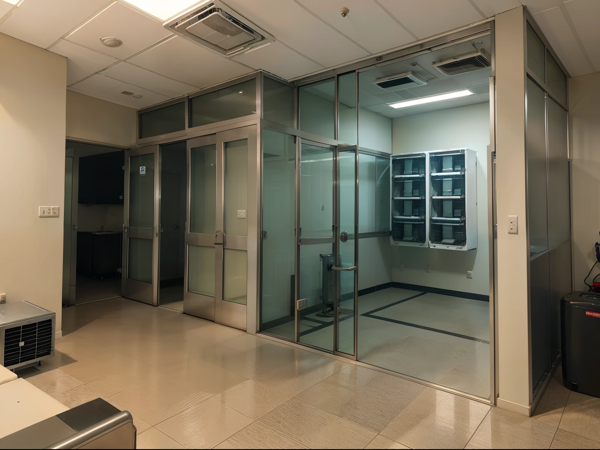 Commercial establishment with central air conditioning that highlights the air conditioning system